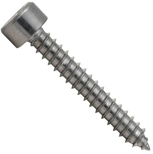 Саморез с цилиндрической головкой и внутренним шестигранником 4,8х50 мм арт. 9051 B (DIN 912), нержавеющая сталь А4 - фото